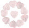 Anseom Herzsteine 10 Stück Herz Stein Herz Taschenstein Herzsteine Natürliche Heilsteine Herz Kristallsteine Herz Herz Stein Deko Kristall Edelsteinherz Herzform Heile Kristalle Edelstein(Rosa)