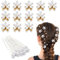 Kiiwah 24 Stück Mini Perlen-Haarklammern & Haarnadeln, Klein Blumen Haarspangen für Damen Mädchen, Retro Niedlich Haarschmuck für Täglich Geburtstag Party Hochzeit
