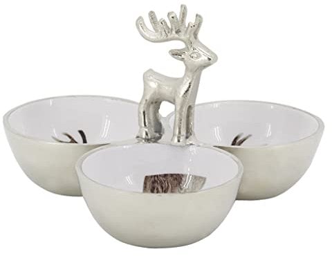 Plat à coupelles en aluminium décor Cerf