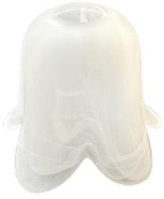 Vetro coppa ricambio lampadari applique lumetto lampada vetro scavo liscio sfumato bianco art. 5 Petali bianco