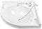 Set lavandino angolare per roulotte, camper, 420 x 420 x 150 mm, bianco, plastica ABS, con sifone e rubinetto da 12 V