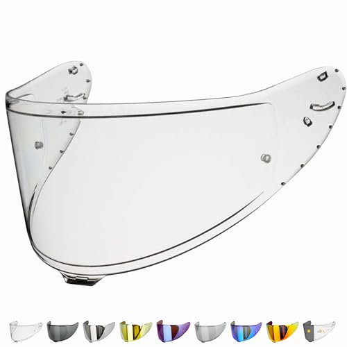 Everalo Kompatibel mit Shoei Nxr 2 Visier - Z8 - X15 - xSPR Pro - Cwr f2 - Cwr f2pn - Helmvisier Pinlock Ready Anti-Kratzer und Anti-Beschlag (Klar)