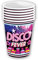 FIESTAS GUIRCA | 6 Gobelets Jetables Disco Fever (240 ml) (9 cm) - Décoration de Table pour Fêtes Rétro et Graduations - Idéal pour Célébrations et Événements Disco - Multicolore