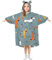 Mnsruu Übergroße Decke für Mädchen, mit Kapuze, Mohnblumen, Dackel, tragbar, weich, warm, Fleece, Kapuzen-Sweatshirt vorne, A00259, 150 Plus
