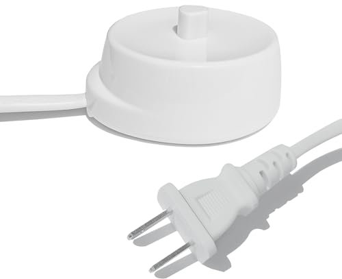 Base di ricarica per spazzolino da denti compatibile con spazzolino elettrico Oral b Braun a testa tonda, modello 3757, cavo di alimentazione di ricambio, portatile, da viaggio, 110 V, impermeabile,