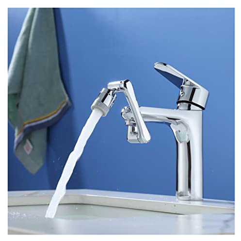 Universal 1440 ° drehbarer Wasserhahn Belüfter Extender Kunststoff Spritzfilter Wasserhähne Bubbler Düse Roboterarm for Küche Badezimmer Küchenarmatur-Sprühkopfaufsatz