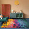 Generisch Flokati Teppich Einfaches, kurzfloriges Wohnzimmer, Schlafzimmer, modern Waschbare+Teppiche Blau Restaurant Teppich Teppich Flur Lang 120X200CM
