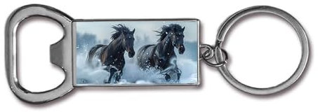 Black Horses Bottle Opener