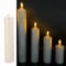 5 LED Kerzen XL aus Echtwachs mit realistischer Flamme - Nur mit 6 Stunden Timerfunktion nutzbar (Silber)