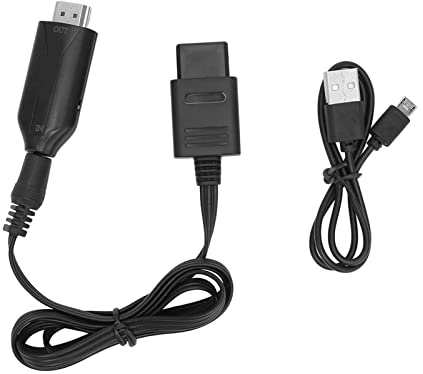 Ausla N64/SNES zu HDMI Adapter, HD Multimedia Schnittstellen Adapterkabel, Videokonverter Video Audio Konverter Kabel mit Netzkabel, 3 Anzeigemodi, Plug and Play