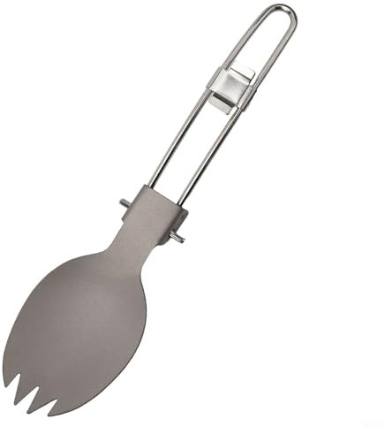 Titanium Spoons, Forks, Forks, Outdoor Cutlery, Cookware, Folding Cutlery Are Suitable For Outdoor Travel, Camping, Backpacking, Hiking (Spoon) (Spork)