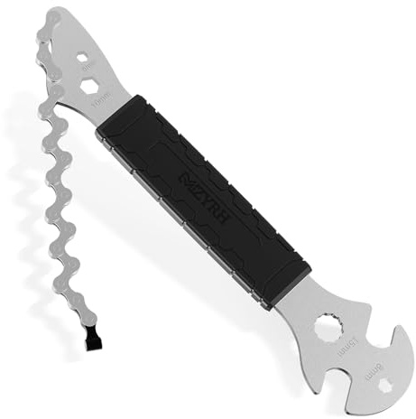 MZYRH Bike Chain Whip Tool,2 in 1 Bicycle Cassette Removal Installation Tool Kit with 15mm Pedal Wrench (2 in 1)