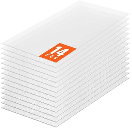 VEVOR Pannelli per Serre in Policarbonato per Tetti 14 Pezzi, 1210 x 605 x 8 mm, Coperture in Plastica Ondulata Impermeabile e Protetta dai Raggi UV, Lastre Trasparenti per Coperture Urti per Serre