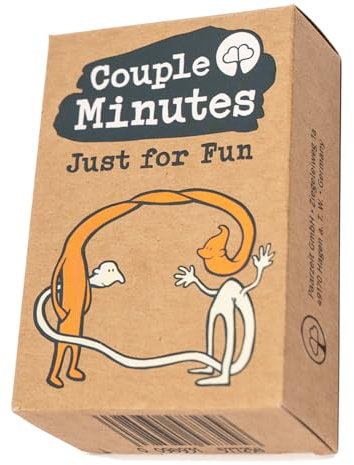 53 Playful Conversation Starters for Couples – CoupleMinutes Just for Fun – Gift for Women, Men and Parents, Handy question Game and topics of Conversation for Spending time Together (A) JUST for Fun