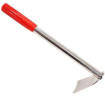 Kisangel Kleine Edelstahlhacke Für Garten Handpflug Aus Edelstahl Gartenhandhacke Zum Jäten Robuste Hacke Mit Gebogenem Hals Edelstahlwerkzeug Für Pflanzen Und Unkrautbeseitigung