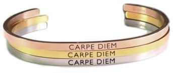 Eleganter Armreif in silber, gold oder rosegold mit Mantra und Spruch-Gravur, 2 Größen