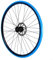 700X23C Neumático exterior sólido para bicicleta, neumático sin cámara, ligero de goma de alta densidad, a prueba de pinchazos, rueda de repuesto para bicicleta de carretera, negro y azul (azul)
