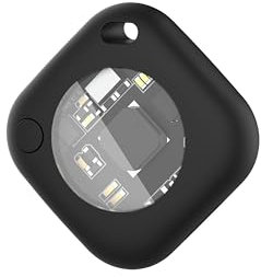 BuLuHAHA Key Finder Works with Apple Find My (iOS Only), Bluetooth Tracker, Replaceable Battery, Waterproof, Bluetooth Tracker for Keys, Bags, Luggage & Pets. (Black, 1 Pack)