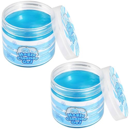 SenseYo 2 Pack Car Cleaning Gel Slime Clean Putty Dust Remover Car Interior Cleaner Kit Supplies Accessories Auto Detailing Tools for Air Vents Consoles Cup Holders Keyboards Notebook Camera