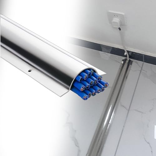 Kabelabdeckung Halbrunde Kabelabdeckung, Verdickter Kabelkanal Kanalbreite 40 60 80 100 Mm, Kanal Metall Für Boden/Außen/Werkstatt/Tv Kabel(W 40mm/1.6in,1 pcs)
