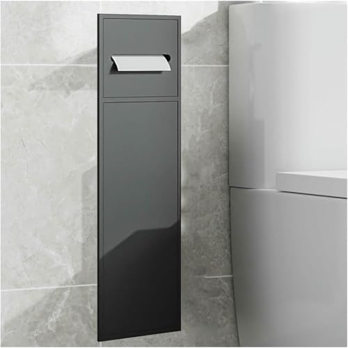 GFXYQPDNV Stainless Steel Embedded Alcove - Multifunctional Bathroom Organizer for Toiletries and Trash Can - Home Improvement
