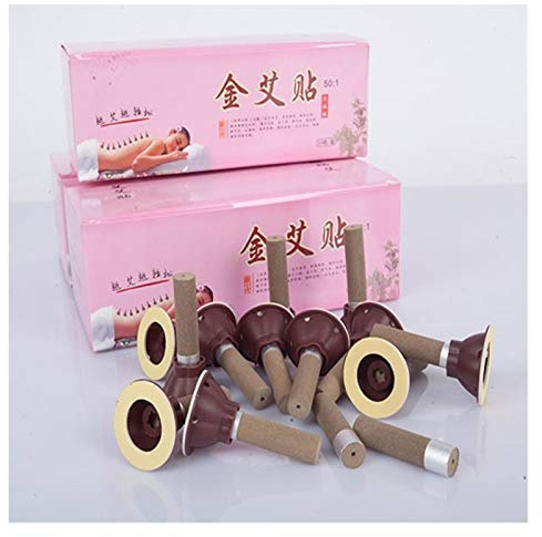 Moxa,Moxa Zigarren Paste Moxa Kerze Moxibustion Rohr SelbstklebeAkupunkturPunkte Massage 50pcs / Lot Mini Acupoint Sticking
