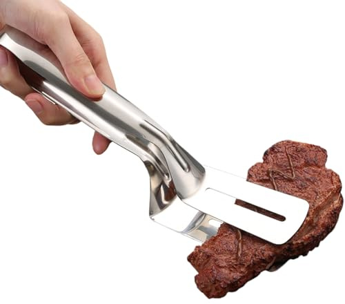Pinces Pour Le Barbecue En Acier Inoxydable - Pelle Anti-Adhésive À Long Manche En Métal | Pince Pour Pelle Alimentaire - Pour Crêpes Poisson Steak Hamburger Barbecue Pizza