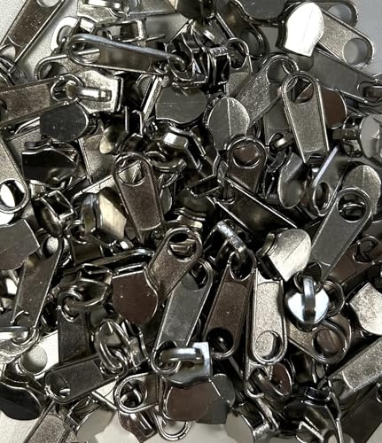 20 Zipper Schieber für 3mm Reißverschluss endlos (Silber)