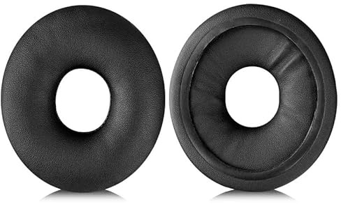 INF Ersatz-Ohrpolster (2er Set) aus Kunstleder, kompatibel mit Technics/Panasonic 1200 & RPDJ1210 Kopfhörern – Schwarz