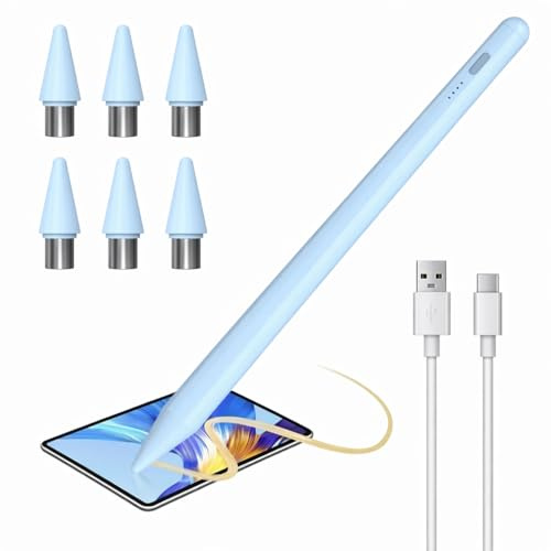 Lápiz para iPad 2018-2025 Carga Rápida, Rechazo de Palma, Prevenir toques accidentales, Adsorción Magnética,Stylus Pencil para Apple Pencil con iPad 11/10/9/8/7/A16, Pro M5/3/4/5/6/M4, Air M4/4/5/M2