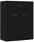 vidaXL Sideboard 60 x 30 x 75 cm Chipboard Black