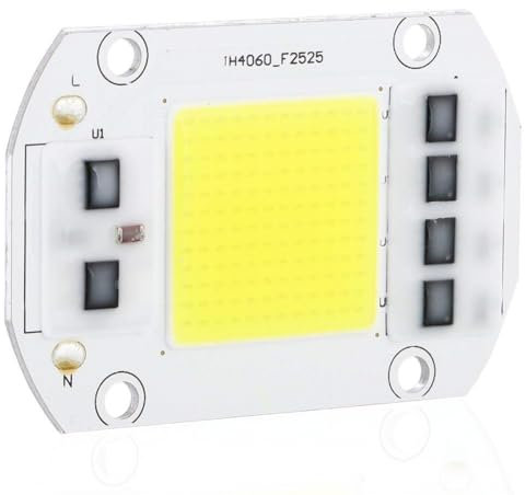 Mumusuki Chip LED 100W 220V frío Fuente de luz COB LED de Alta Potencia de Alto Voltaje para Uso en Interiores y Exteriores