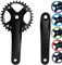GANOPPER Guarnitura Quadrata conica 32T Singola velocità Bici da Strada Crank Set 104 BCD 32 T Mountain Bike 170mm Guarnitura per MTB 9 10 11 velocità Guarnitura