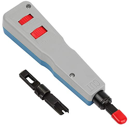 Professional Impact and Punch Down Tool 110 Punch Down Tool ethernet Punch Down Tool with Enlarged Blade Storage, CAT5/6, CAT5E/6E Network Cables Impact Terminal Insertion Tools