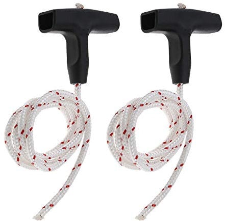 2 Stück Rückholstarter Griff Seil Kits Durchmesser 4,5 mm, 1 m Zugschnüre und Rückstoß Startergriff für STIHL TS400 TS410 TS420