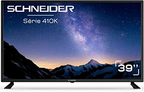 SCHNEIDER - LED39SC410K - TV Direct LED - 39 Zoll / 98 cm - HD 1366 x 768 @ 60 Hz - 3 x HDMI - 2 x USB - DVB-T/T2 - Optischer Ausgang - Dolby Audio Sound - PVR Ready