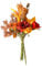 Jewlri Kunstblumen Künstliche Blumen Gefälschte Seidenblumen Herbst Orange Künstlich Brautstrauss Blumen Hochzeit Bouquet Fälschung Deko for Dekoration Zuhause Garten Party DIY Blumenschmuck