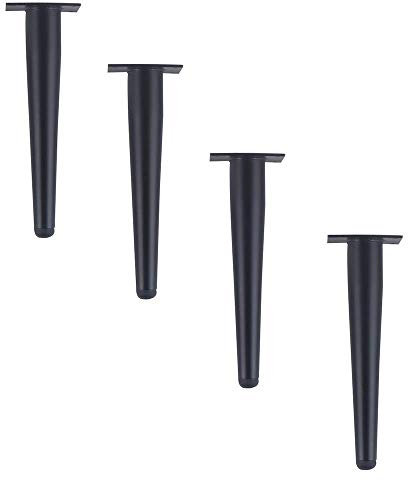 CHEWYNP Furniture Legs,Modern Furniture Sofa Legs, Metal Chrome Tv Cabinet Legs, DIY Tapered Finish, Replaceable Wardrobe, Sideboard Legs (4 Pieces),Silver,15cm