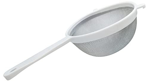 D’Emilia – Colador de Plástico para Cocina con Malla de Acero Inoxidable, Colador de Malla Fina para Escurrir Verduras, Pasta, Arroz (14 cm)