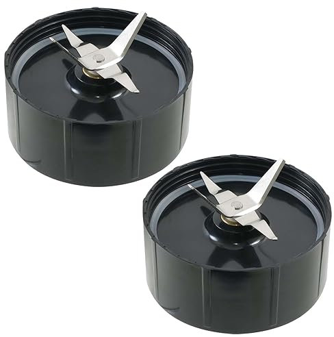 Rhinenet Lot de 2 lames croisées de rechange compatibles avec Magic Bullet Stirring Blade Juicer 250 W Cross Blade, lame de rechange pour Magic Blender Juicer Accessoires MB1001
