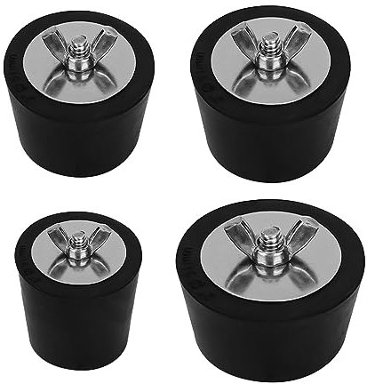 JOJOCY Lot de 4 bouchons en caoutchouc pour piscine creusée, 25/32/38/51 mm, pour éviter les dommages causés par le gel aux tuyaux de vidange des piscines