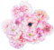 Flower Stickers for Scrapbooking DIY Crafts 50PCS Transparent Self-Adhesive Floral Stickers Waterproof Decorative Aesthetic Stickers for Water Bottle Laptop Card, Pink Rose, Peony