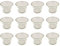 12 x Teelichtglas geschwungener Rand Ø 6,3 cm Oben Ø 4,4 cm unten Höhe 4,8 cm Votivkerzenhalter Tischdeko Dekoration Kerzen Optimale Größe auch als Dipschale verwendbar
