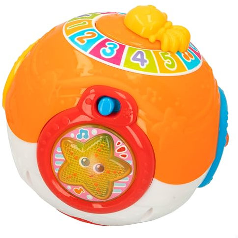 winfun, Musikball mit Licht und Sound, Ball mit Musik, Meerestiere, sensorische Babybälle, Frühstimulationsspielzeug, Soundball, Babykugeln, Geschenke 6 Monate (47257)