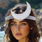Fashband Mond-Stirnband, Pailletten, Kopfkette, Glitzer, Kopfschmuck, Party, Festival, Haarschmuck für Damen