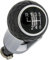 Recambo Schaltknauf 6 Gang passend für VW Golf IV, Typ 1J, 1997-2006, Plug & Play, Auto Schalthebel, schwarz-silber