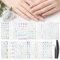 Bigqin 12 Fogli Stickers Unghie Nail Art,Unghie Gel Adesive UV Nail Art Disegni,Stickers Unghie Autoadesivi con Pinzetta Angolata + Lima per Unghie