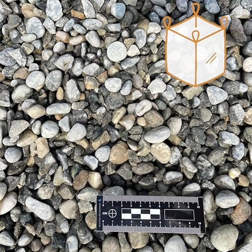 Via Matériaux Gravier 10/20 Semi Concassé Lavé Premium, Big Bag de 1500kg, Gris