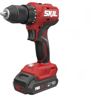 SKIL 3011HA Akku-Bohrschrauber (für Holz und Stahl, Zweiganggetriebe, Bürstenloser Motor, Akkubetrieben, automatische Spindelarretierung, Werkzeug, Handwerker Zubehör) DD1E3011HA