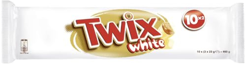 TWIX Multipack White 10x46g I Schokoriegel I Karamell auf Keks mit weißer Schokolade